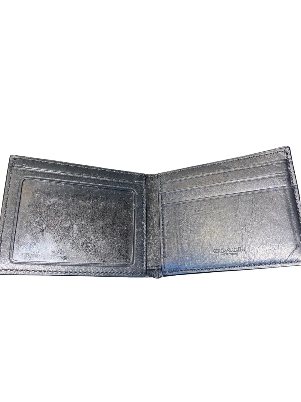 Coach Men’s Black Perforated Leather Wallet